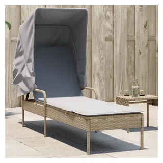 vidaXL Sonnenliege 62 x 58 x 130 cm Beige