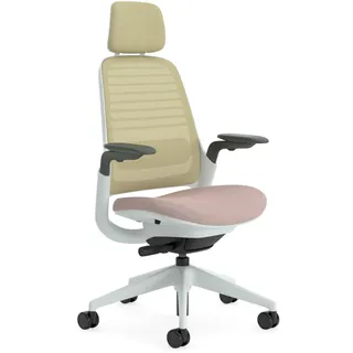 Steelcase Ergonomischer Bürostuhl: Series 1, 4D-Armlehnen, Kopfstütze,Linse | 4D-Armlehnen, Universalrollen, Premium-Materialien, bis 150 kg und 190 cm, sitzkomfort