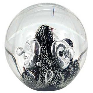 Traumkugel, Glaskugel, Briefbeschwerer, Wunschkugel Nr. 146 schwarze Skulptur Größe ca. 6,5-7,0 cm