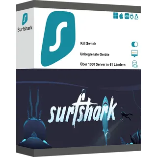 Surfshark VPN 2026 Unlimited Geräte - 1 Jahr