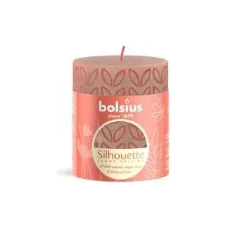 Bolsius, Kerzen, Silhouette Stumpenkerze Misty Pink