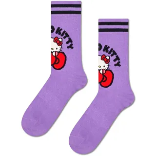 Happy Socks Hello Kitty Happiness Sneaker Baumwolle Socken Damen Herren Violett 36-40 - 36-40