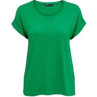 ONLY Damen Einfarbiges T-Shirt | Basic Rundhals Ausschnitt Kurzarm Top | Short Sleeve Oberteil ONLMOSTER, Farben:Grün-3, Größe:S