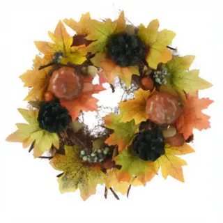 Home Styling Collection Herbstkranz, Mehrfarbig, Kunststoff, 34x8.5x34 cm, Dekoration, Herbstdeko & Halloweendeko