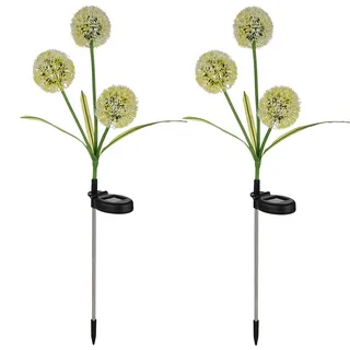 GLOBO Außenleuchte Edelstahl Kunststoff H 75 cm 2er Set gelb