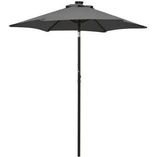vidaXL Sonnenschirm mit LED-Beleuchtung 200 x 211 cm Anthrazit