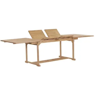 vidaXL Gartentisch Ausziehtisch 180-280 x 100 x 75 cm Massivholz Teak Braun