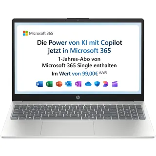 HP 15-fd0211ng Intel N100 4 GB RAM 128 GB UFS Win11 Home S-Modus Natural Silver