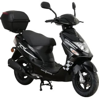 Alpha Motors CityLeader 50 ccm 2,72 PS 25 km/h Schwarz inkl. Topcase