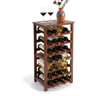 Relaxdays Weinregal 94 x 47 x 26 cm Dunkelbraun