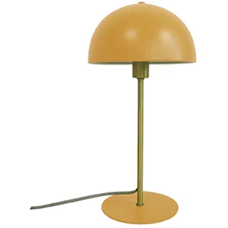 Leitmotiv Tischlampe Bonnet - Curry gelb - 20x20x39cm | Rund - skandinavisch - Eisen - Tischleuchte Wohnzimmer & Schlafzimmer - Tischlampen modern