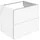 Waschtisch-Unterschrank 33153290000 Dekor inox seidenmatt Glas inox satiniert 65x60 5x49cm Frontauszüge