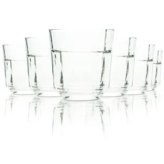 6x Fritz Cola Glas 0,2l Tumbler Relief Gläser Probier Tasting Retro Braus Saft Kola - Transparent