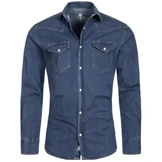 Rock Creek Jeanshemd Blau 4XL