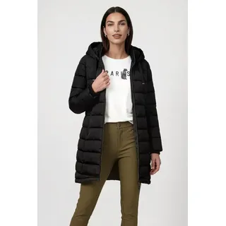 Monari Steppmantel mit Kapuze Schwarz XL