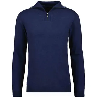 Rundhalspullover RAGMAN, Herren, Gr. 48, blau (marineblau), Strick, 95% Baumwolle, 5% Kaschmir, Pullover Rundhalspullover
