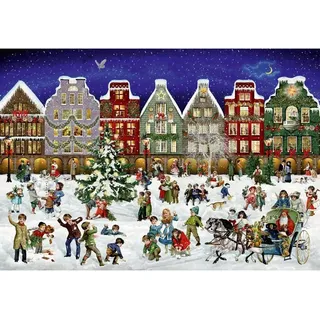 Coppenrath Verlag Puzzle-Adventskalender Winterabend in der Stadt