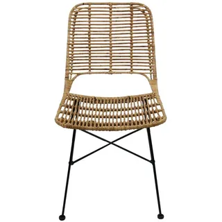 Lycce Rattanstuhl Rattanstuhl LILLY Korbstuhl Flechtstuhl modernes Design - hellbraun braun