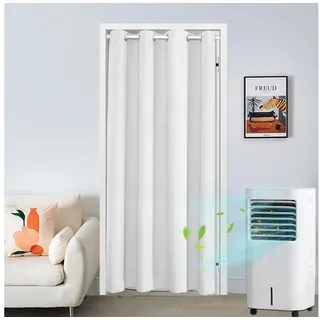 BYSURE Türvorhang, Ösen (1 St), blickdicht, Thermovorhang für Schlafzimmer, Tür, Schrank weiß 132 cm x 203 cm