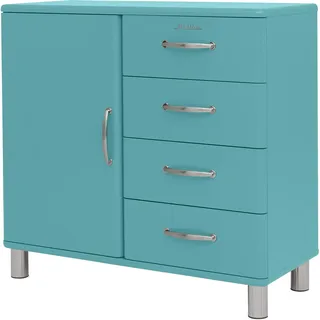 Tenzo Malibu Schrank 98 x 92 x 41 cm Blau / Silber