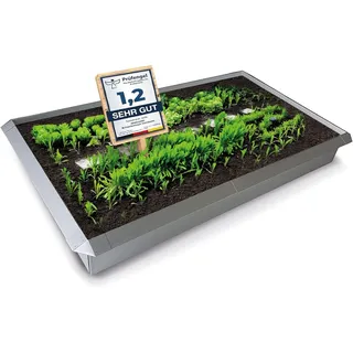 Schneckenzaun Galvalume Alu-Zink 12er Set - 4x Ecke 90° + 8x Seitenteil 1m | Schneckenabwehr ohne Gift, Schneckenschutz Metall für Hochbeet & Garten, Schneckenschutz, Schneckensperre, rostfrei