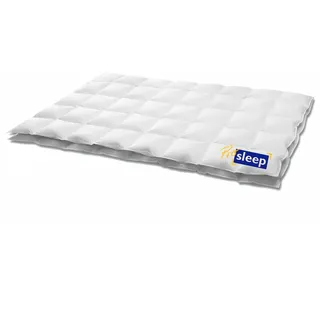 HANSKRUCHEN GmbH HANSKRUCHEN Daunendecke 135x200 cm Extra Leicht waschbar Allergiker Sommerdecke atmungsaktiv Kassettendecke weiß - Weiß