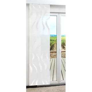 Lysel Schiebegardine Linienglanz transparent mit Wellen in den Maßen 245 cm x 60 cm