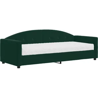 Maison Exclusive - Tagesbett Mit Matratze Dunkelgrün 80x200 Cm Sa
