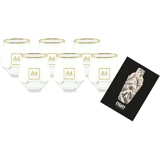Au Vodka Diamond Cut Acrylglas 6er Set Tumbler Glas aus Hartplastik