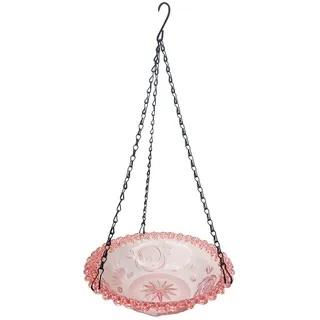 95sCloud-1 Vogeltränke Hängende Vogelfutterhaus Bad Feeder Schüssel Eisen Hängende Kette Abnehmbare Außendekoration für Garten Hinterhof Patio Perfekt für das Anziehen von (Grey, 30X25X7CM) - 30X25X7CM