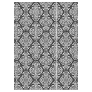 Bilderdepot24 Schiebegardine Flächenvorhang blickdicht Aquarell Barock Muster grau (3 St), halbtransparent, Wohnzimmer große Flächengardine lichtdurchlässig als Klemm-System grau 180 cm x 250 cm