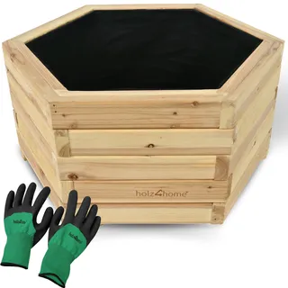 holz4home® holz4home Outdoor Pflanzenkübel 6eckig aus Tannenholz M