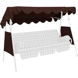 Angerer Sonnendach für Hollywoodschaukel PE braun, 200 x 120 cm | passend für viele 3-Sitzer Hollywoodschaukeln, Schaukeldach Made in Germany, Kunststoffgewebe