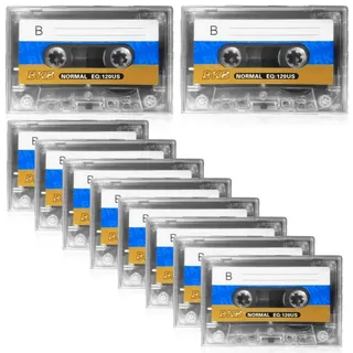 10 Stück Audio Kassetten: 90 Min Audio Cassette Empty Cassette Tapes, Leere Audio Kassetten für Musikkassetten, Rauscharm Audiokassetten für Vorlesungen Seminare Alltägliche Aufnahmen