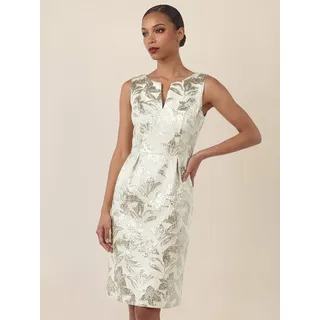 Apart Brautkleid mit Glanzjacquard und V-Ausschnitt goldfarben 40