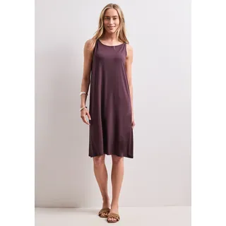 STREET ONE Shirtkleid Midi Unifarben Rustic Rouge 42