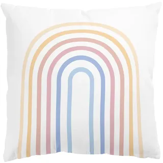 Bilderwelten Dekokissen, Pastellblau, Textil, Regenbogen, Füllung: Polyester, Quadratisch, 50x10x50 cm, Made in Germany, Wohntextilien, Kissen, Dekokissen