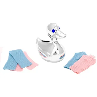 Brillibrum Spardose Kinderspardose Ente mit Mütze & Schal Geldose Sparschwein