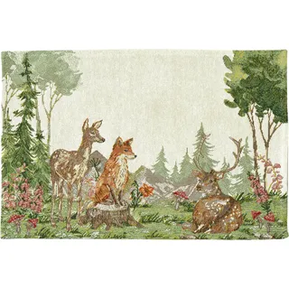 Sander - Gobelin Tischset - -Herbst - REH, Fuchs, Hirsch - 32x 48cm