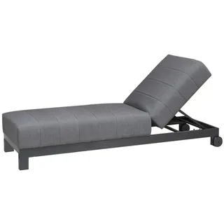 CLEMENTO Beziers Gartenliege/Loungeliege Aluminium mit Rollen Sunbrella - Anthrazite