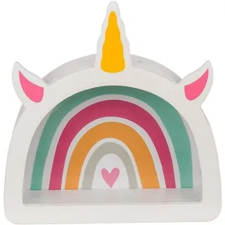 Spardose Einhorn mit bunter Regenbogen - Spardose für Kinder
