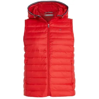 Tommy Hilfiger Damen Weste Steppweste, Rot (Fireworks), S - S