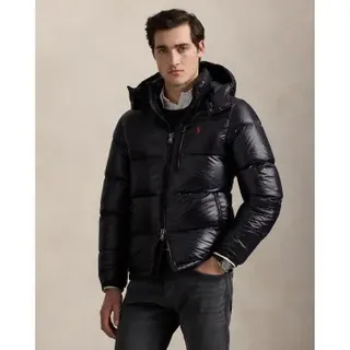 Polo Ralph Lauren für Herren. 710968281001 Gorham glänzende Daunenjacke in Dunkelmarine (XXL), Lässig, Nachhaltig, Recyceltes Nylon