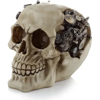 Dekorativer Steam Punk Totenkopf mit Getriebe