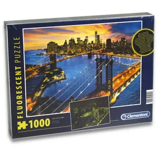 Clementoni 97240 -  Puzzle - New York bei Nacht (fluoreszierend, 1000 Teile)
