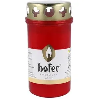 Hofer Grabkerze Nr. 3 mit Deckel, rot