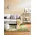 pop Flachgewebeteppich Grün 195x285 cm Vintage-Stil Teppich im Used-Look
