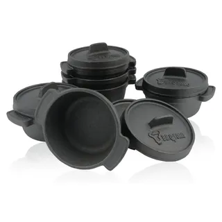 BBQ-Toro Mini Dutch Oven Set Ø 11 cm Gusseisen schwarz