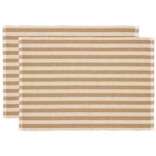 Södahl - Statement Stripe Tischset, 33 x 48 cm, beige (2er-Set)