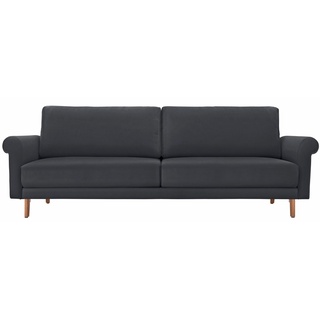 hülsta sofa 3-Sitzer »hs.450«, modern Landhaus, Breite 208 cm, Füße in Nussbaum schwarz